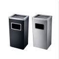 Stainless Steel Hotel / Office Use Dustbin with Ashtray (YW0036)